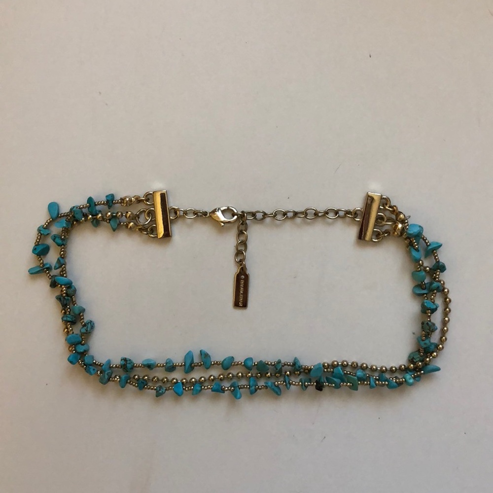 Baublebar turquoise and gold choker